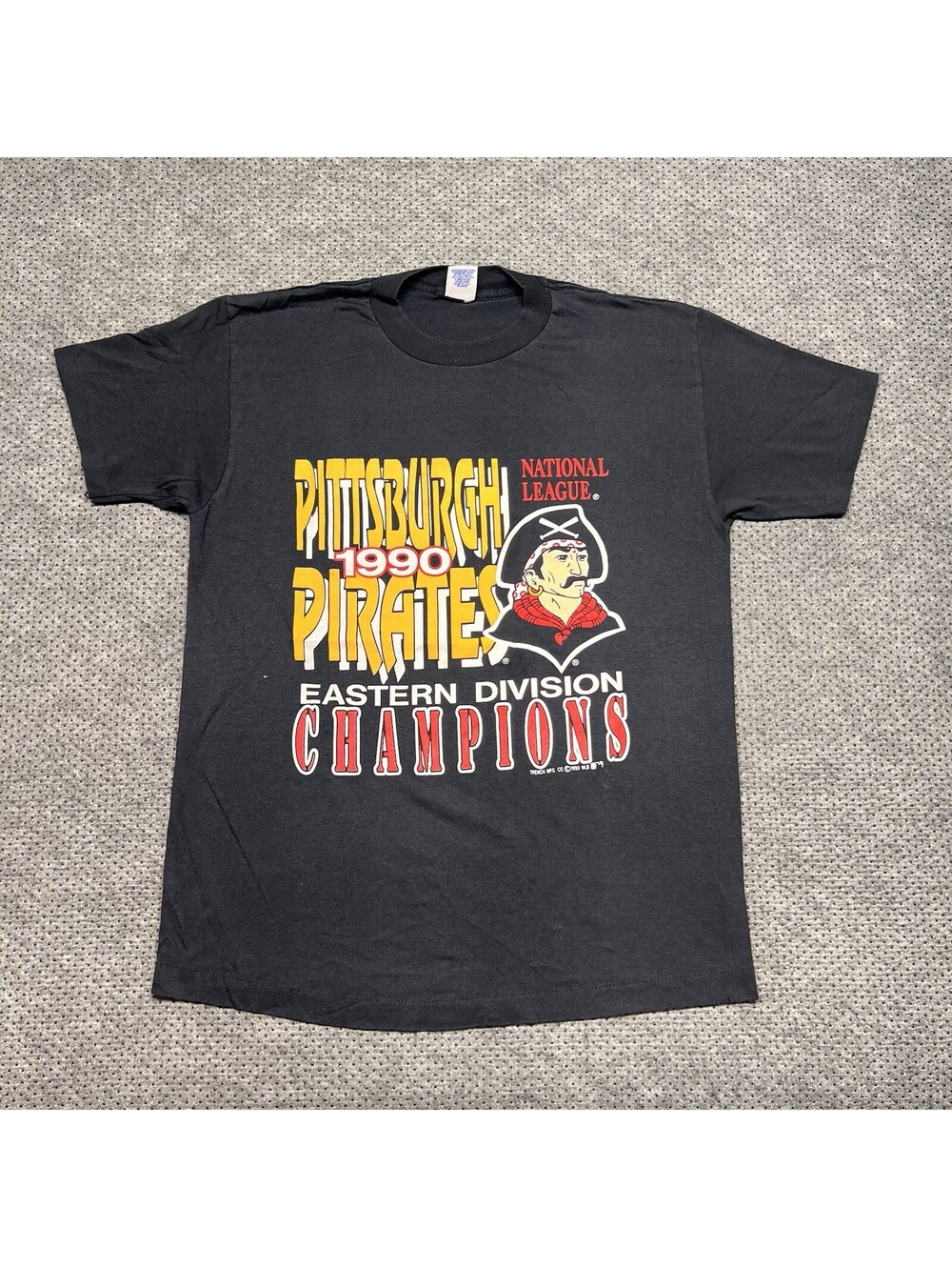 Vintage 1990 Pittsburgh Pirates Eastern Division Champions T-Shirt Large Mens